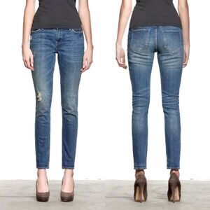 ALL SAINTS Ashby Low Rise Skinny Fit‎ Distressed Jeans Size W27